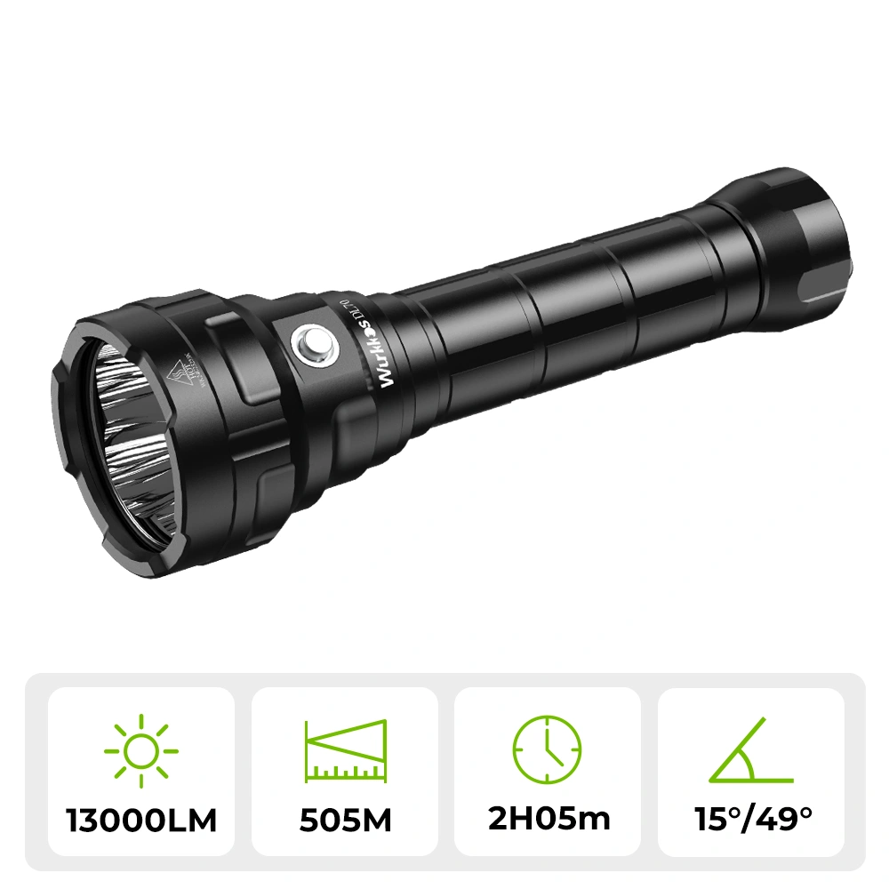 Wurkkos DL70 Super Bright 13000lm Dive Light, Amphibious
