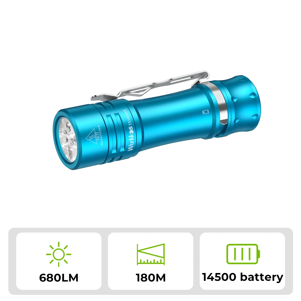 Wurkkos TS10 MAX Nichia 519A 5000k＆ anduril 2.0 ,18650 portable