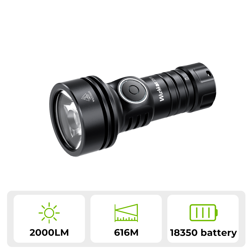 【US warehouse No Tax】Wurkkos TS11 2000LM Powerful Rechargeable EDC Flashlight SFT40 with RGB Auxiliary And Switch, Anduril 2.0, IP68