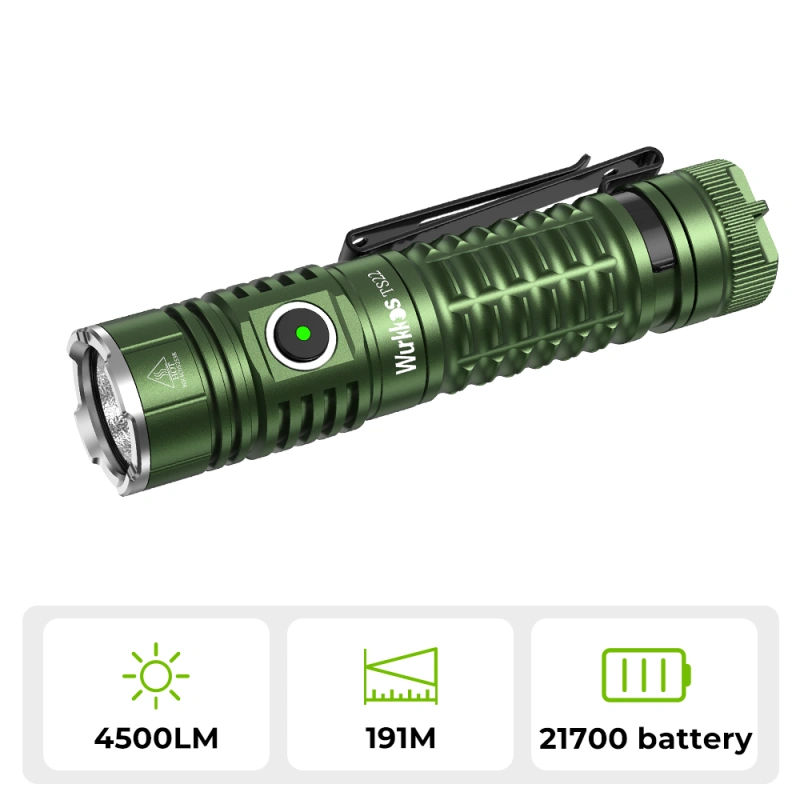 ライト・ランタン Wurkkos TS22 XHP70.3 HI Wurkkos TS22 XHP70.3 LED Flashlight - 4500 Lumen, High CRI
