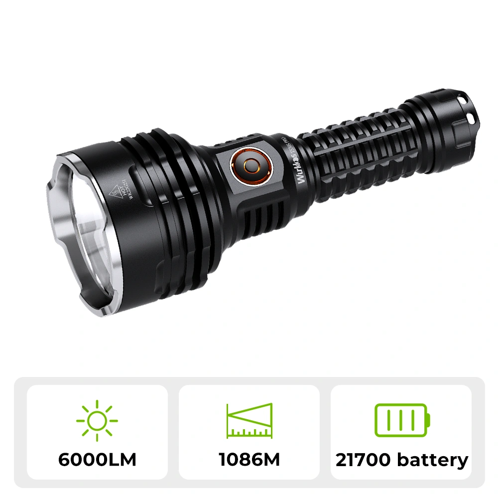 Wurkkos TS30S PRO 懐中電灯 6000ルーメン Wurkkos TS30S PRO Powerful 6000lm Flashlight, Reverse charging