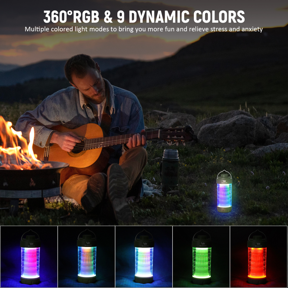 Wurkkos CL01 Camping Light with Adjustable Color Temperature/Power Bank/RGB Police Modes/Magnet Tail/21700 Battery Replaceable