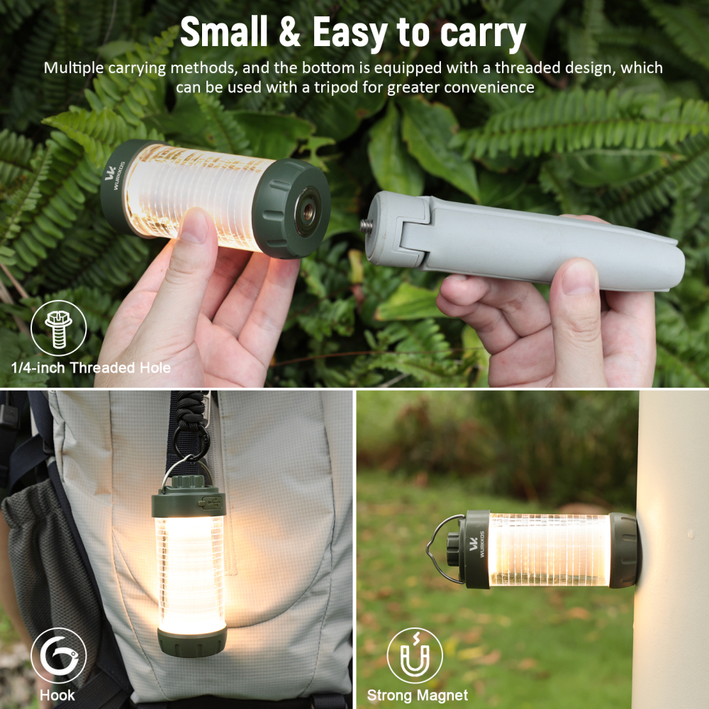 【New Release】 Wurkkos CL01 Camping Light with Adjustable Color Temperature/Power Bank/RGB Police Modes/Magnet Tail/21700 Battery Replaceable