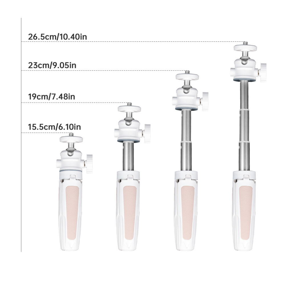 Mini Extendable Desktop Tripod – Handheld Stand with Flexible Ball Head & 1/4-Inch Screw