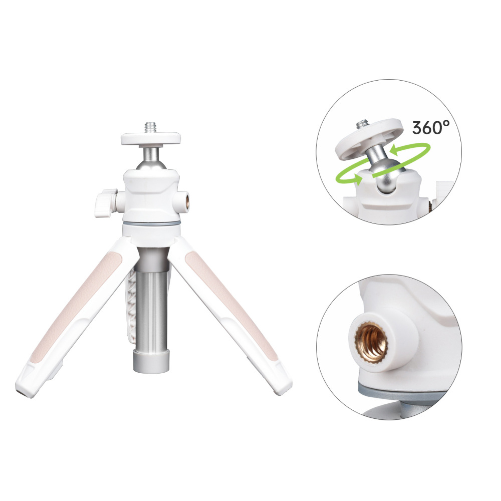 Mini Extendable Desktop Tripod – Handheld Stand with Flexible Ball Head & 1/4-Inch Screw
