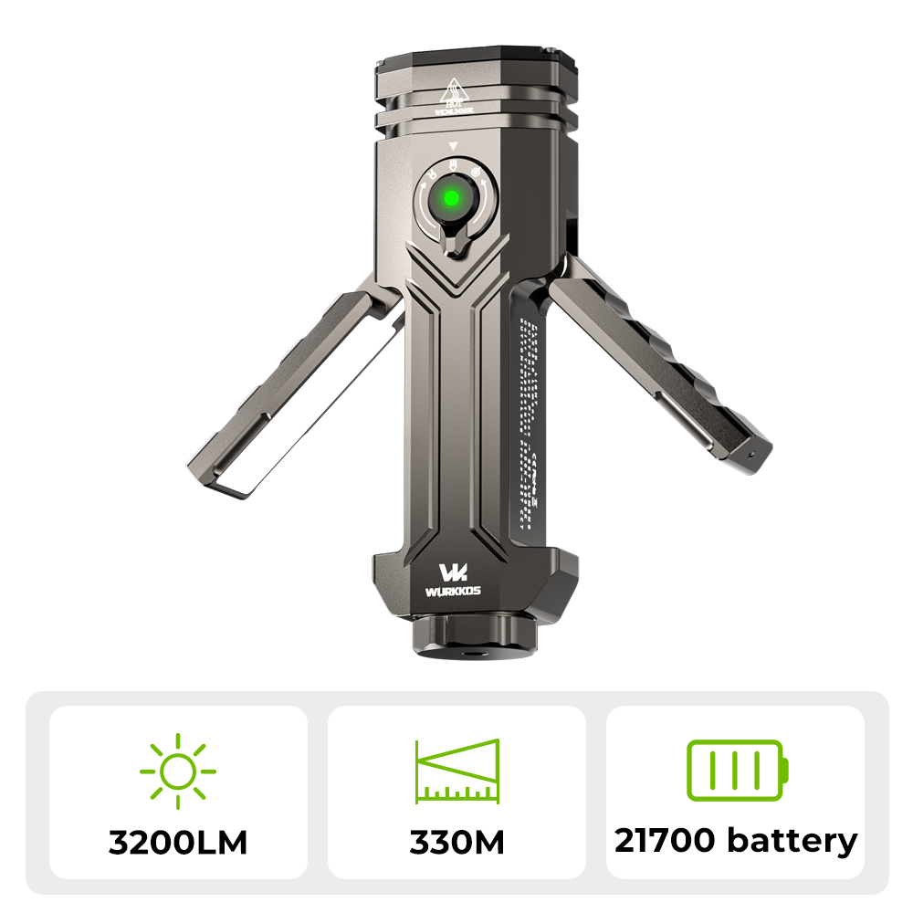 Wurkkos HD02 – 3200 Lm Quad-Beam Flashlight | Magnetic