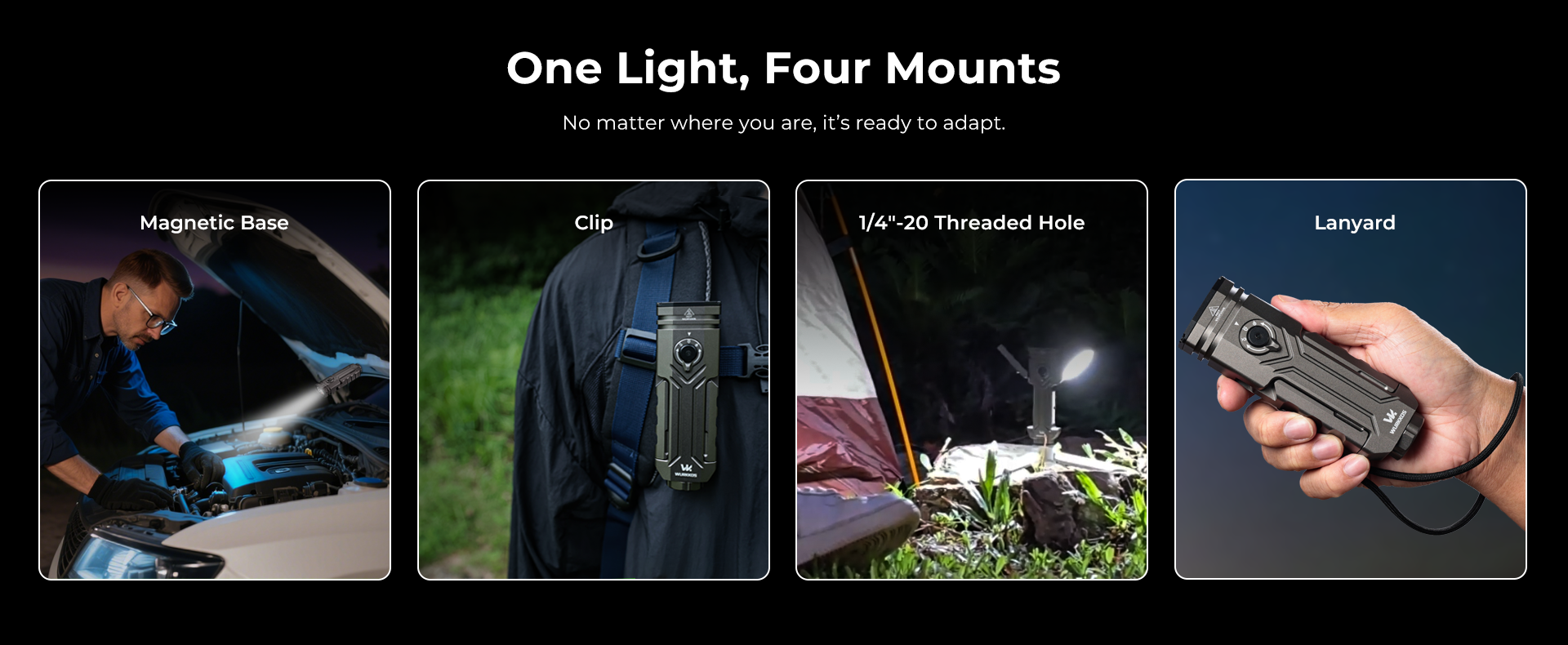 Wurkkos HD02: 3200 Lumens Multi-Function Foldable Flashlight with