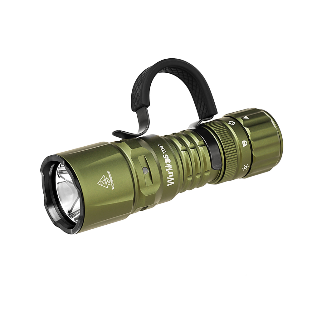 【EU warehouse】Wurkkos TD07 Tactical Flashlight, USB C Rechargeable 1300 Lumens, 479m Long Range EDC Flashlight