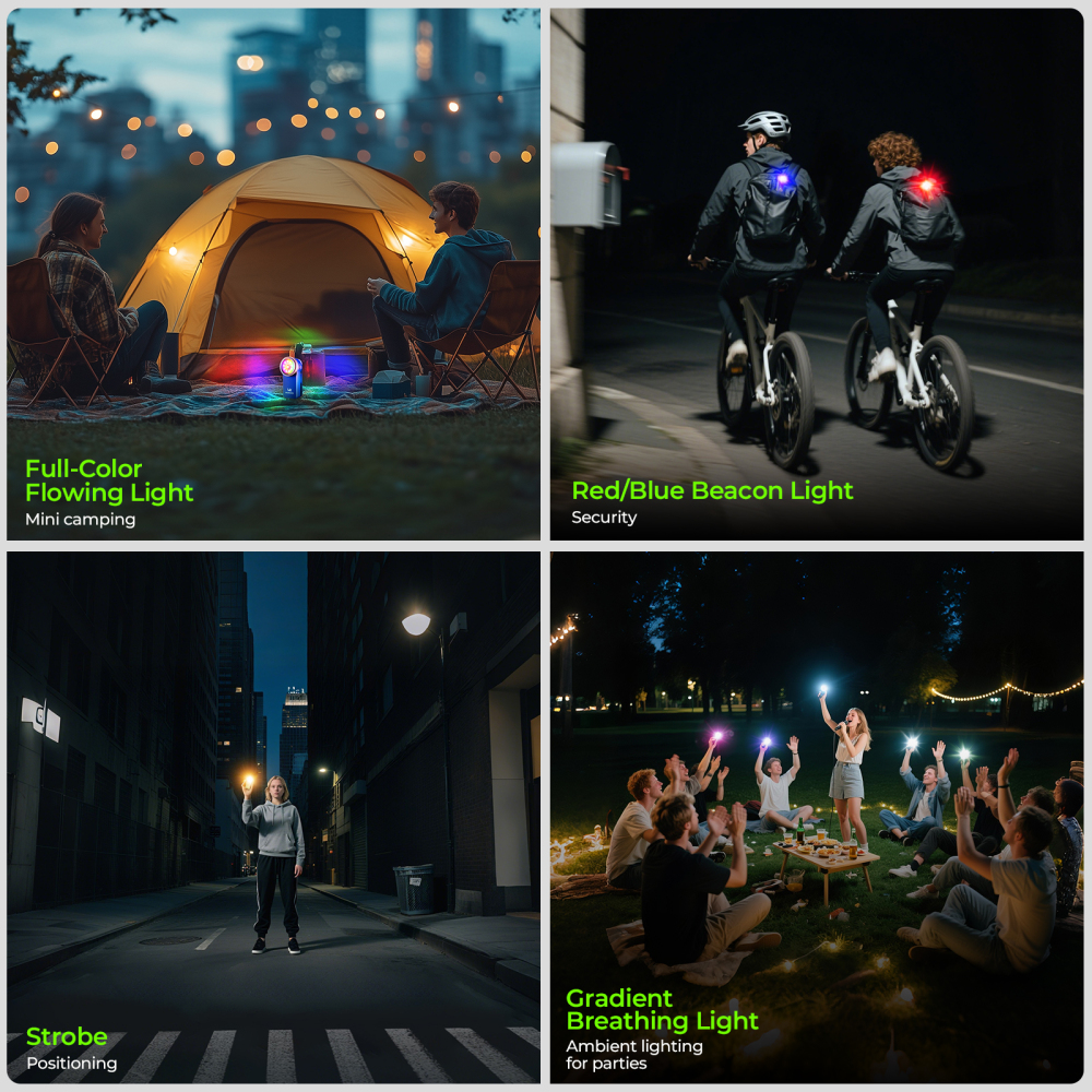 【 EU warehouse】Wurkkos HD03 Clip Light, 680LM USB C Rechargeable Pocket Flashlight, with Spotlight/Floodlight(95 CRI)/RGB Lights/Magnet Inside/Buck Driver/ IPX6 Waterproof