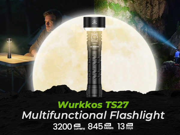 WURKKOS TS27 懐中電灯 3200ルーメン Amazon.com: Wurkkos TS27 Rechargeable High Lumen Flashlights