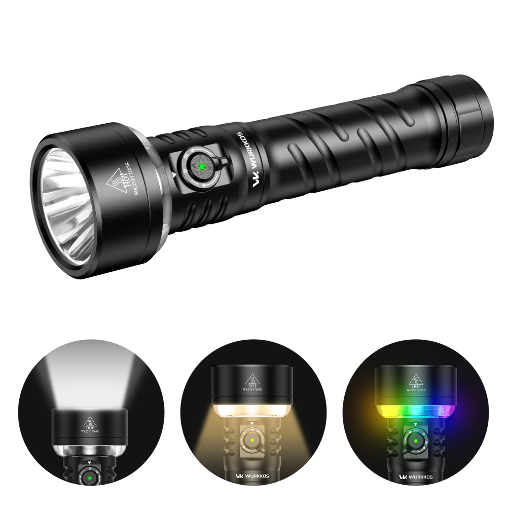 【New Release】Wurkkos TS27 | 3200LM Super Bright Flashlight, 845m Throw, RGB Lighting, 3000–6000K Adjustable Color Temperature, 300-Hour Long Runtime, Reverse Charging Power Bank