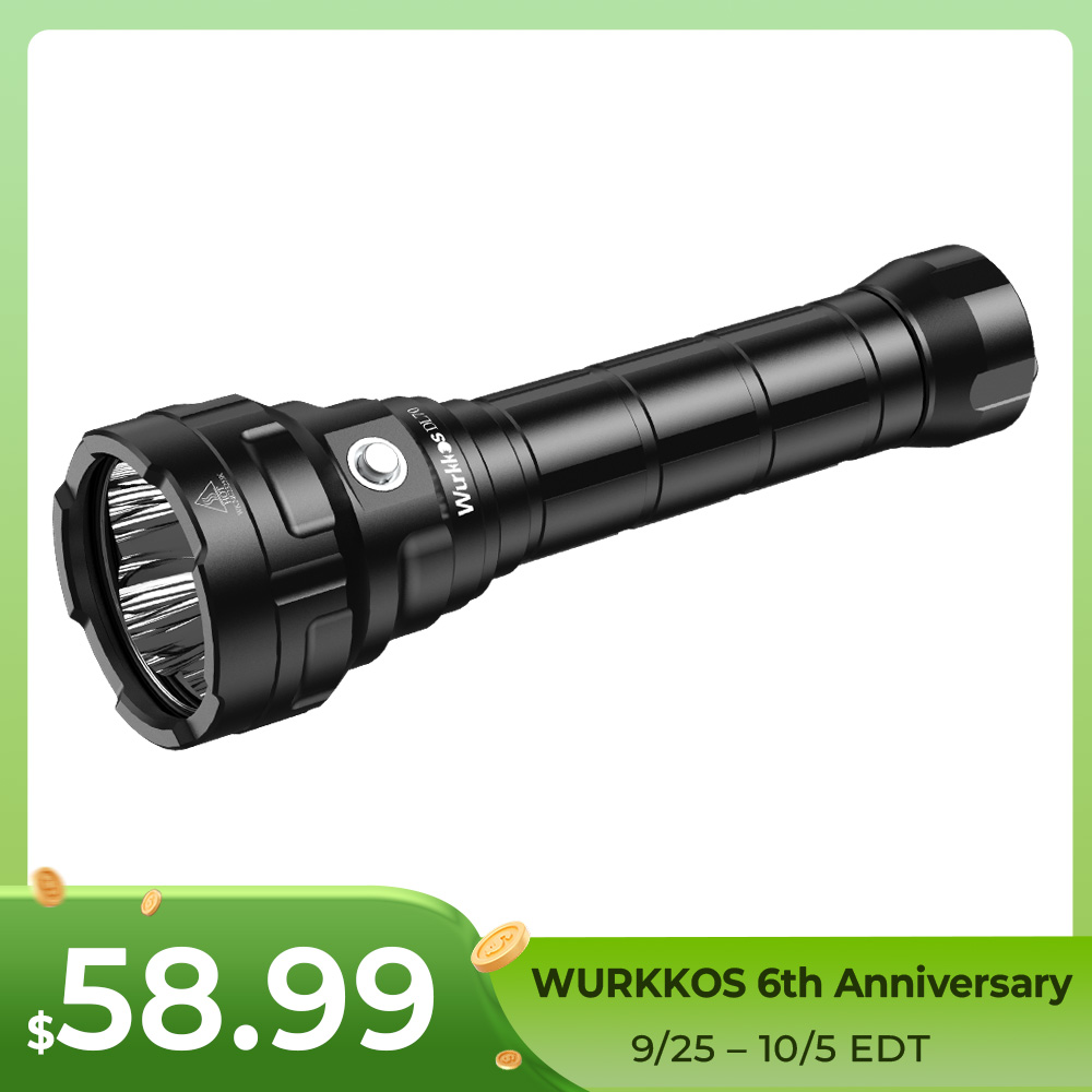 Wurkkos DL70 Dive Light | 13000LM, 100m Waterproof