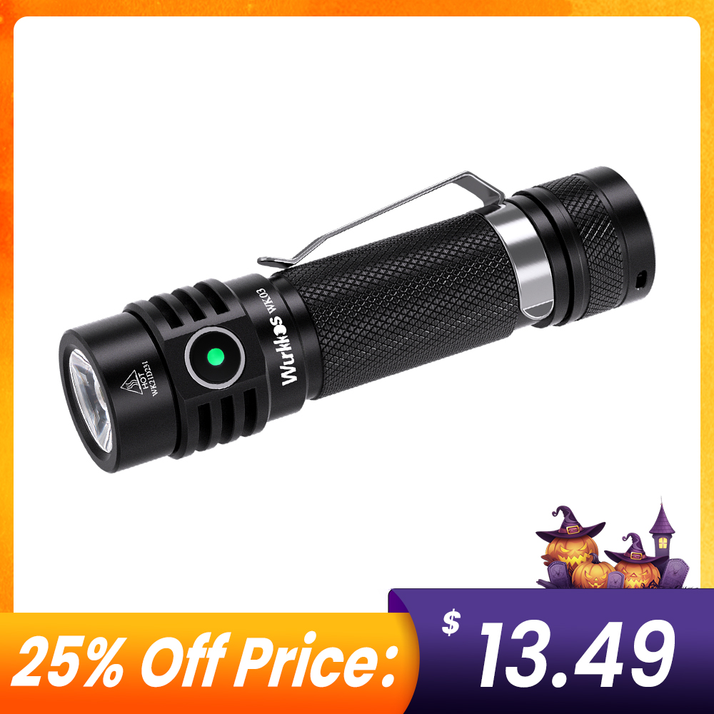 Wurkkos TS12 Mini Thrower EDC Flashlight, 1350LM 473Meters