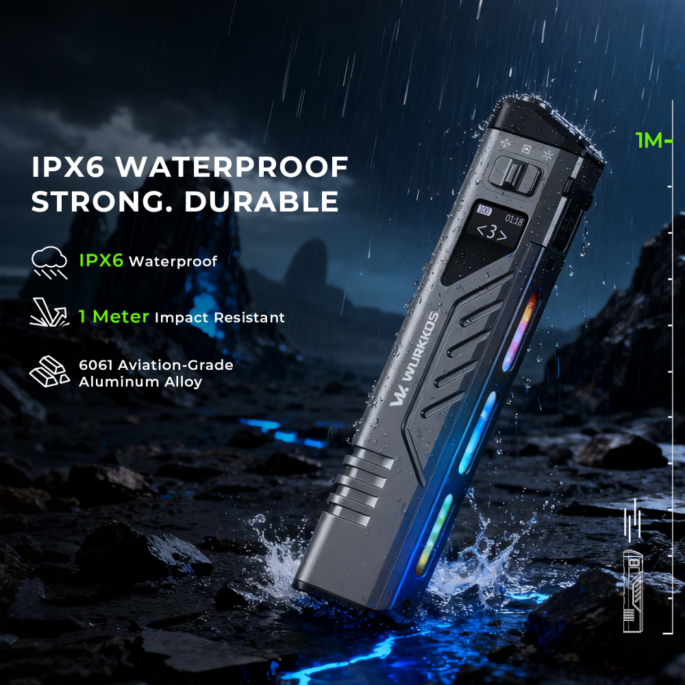 【New Release】Wurkkos TD11 Smart OLED Tactical Flashlight, 3000LM 320M, Dual Tactical Tail Buttons, Boost Constant Current Driver