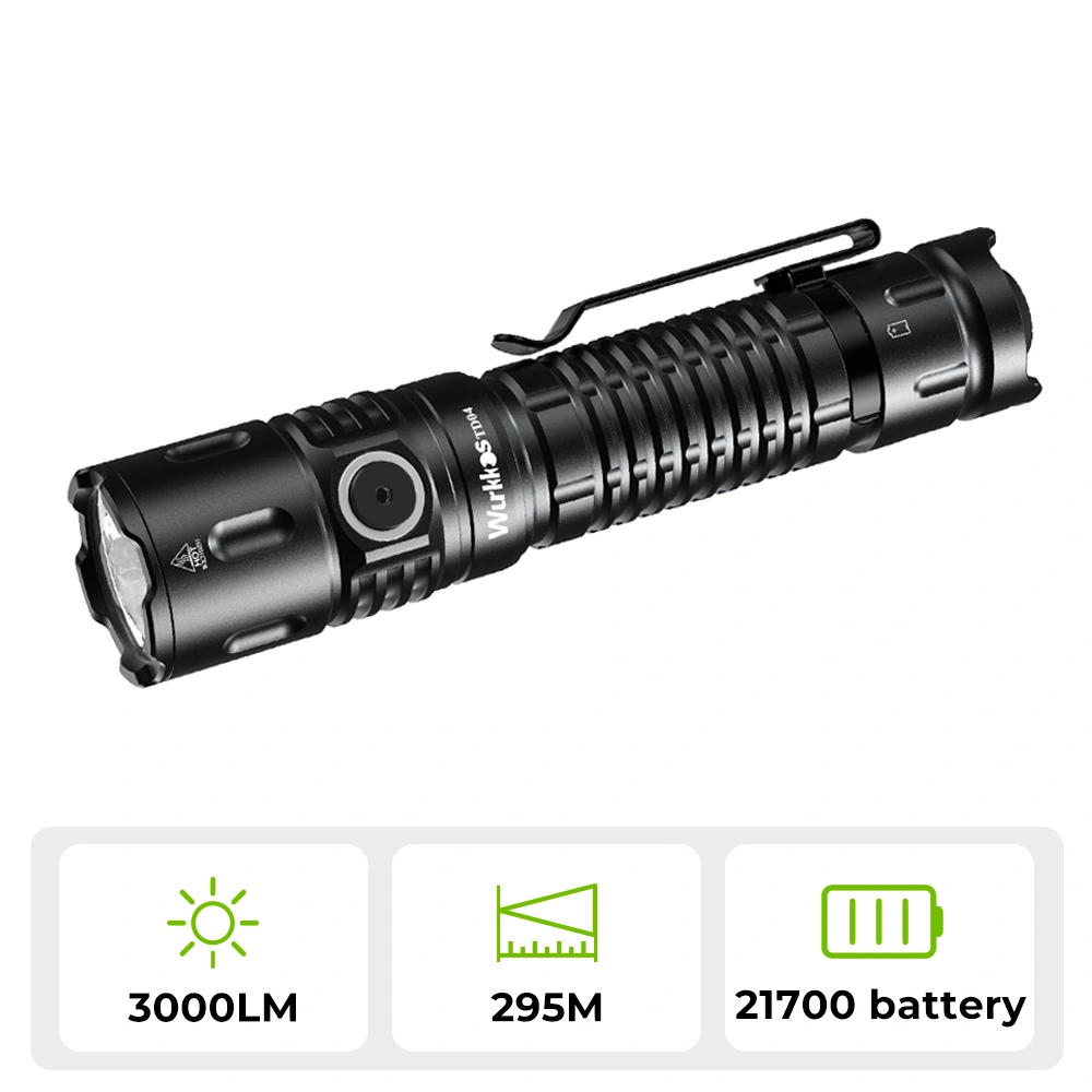 Wurkkos TD04 XHP50D HI Rechargeable Flashlight USB-C 3000 lumens