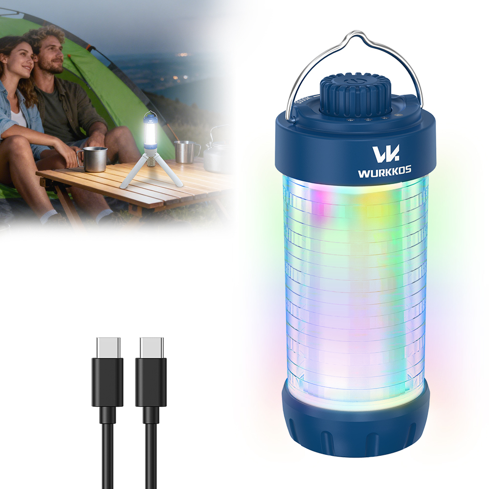 【New Release】 Wurkkos CL01 Camping Light with Adjustable Color Temperature/Power Bank/RGB Police Modes/Magnet Tail/21700 Battery Replaceable