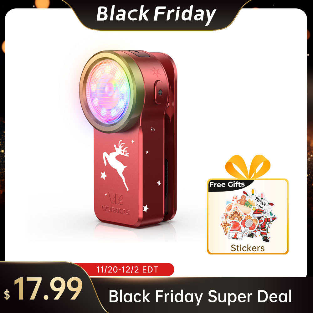 【 New product】Wurkkos HD03 Clip Light, 680LM USB C Rechargeable Pocket Flashlight, with Spotlight/Floodlight(95 CRI)/RGB Lights/Magnet Inside/Buck Driver/ IPX6 Waterproof