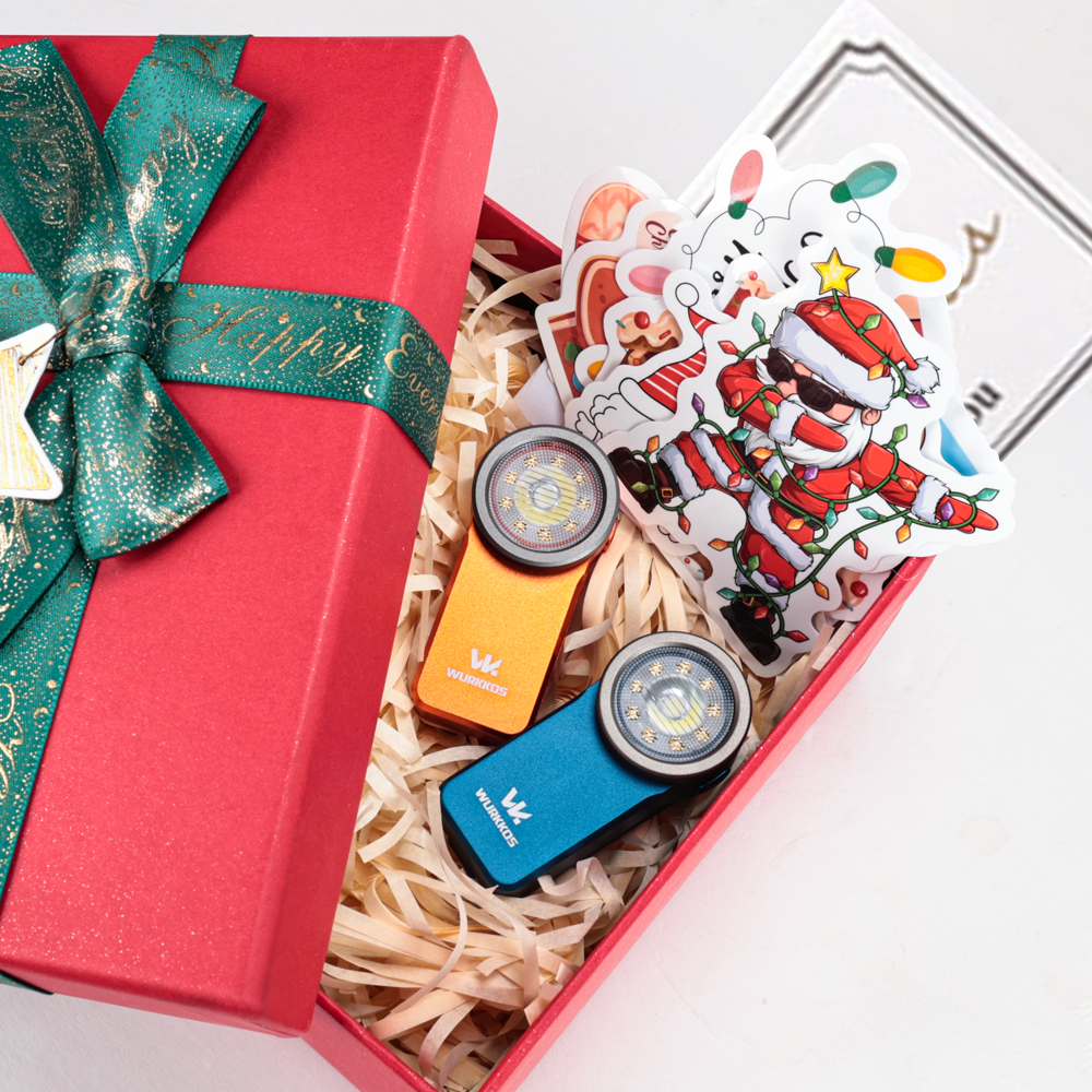 【 Gift Set 】Wurkkos HD03 Clip Light, 680LM USB C Rechargeable Pocket Flashlight, with Spotlight/Floodlight(95 CRI)/RGB Lights/Magnet Inside/Buck Driver/ IPX6 Waterproof