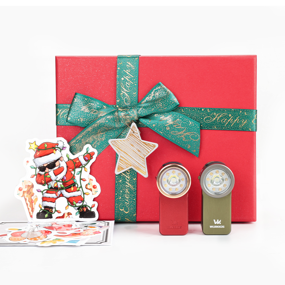 【 Gift Set 】Wurkkos HD03 Clip Light, 680LM USB C Rechargeable Pocket Flashlight, with Spotlight/Floodlight(95 CRI)/RGB Lights/Magnet Inside/Buck Driver/ IPX6 Waterproof