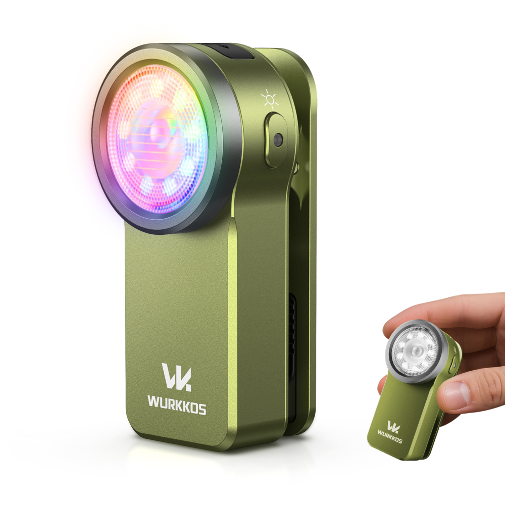 【 New Release】Wurkkos HD03 Clip Light, 680LM USB C Rechargeable Pocket Flashlight, with Spotlight/Flooglight(95 CRI)/RGB Lights/Magnet Inside/Buck Driver/Waterproof