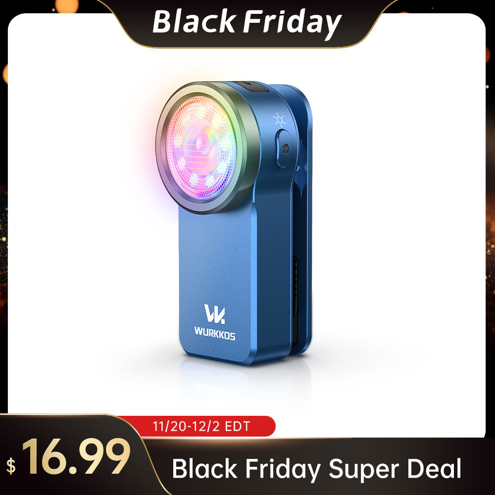 【 Gift Set 】Wurkkos HD03 Clip Light, 680LM USB C Rechargeable Pocket Flashlight, with Spotlight/Floodlight(95 CRI)/RGB Lights/Magnet Inside/Buck Driver/ IPX6 Waterproof