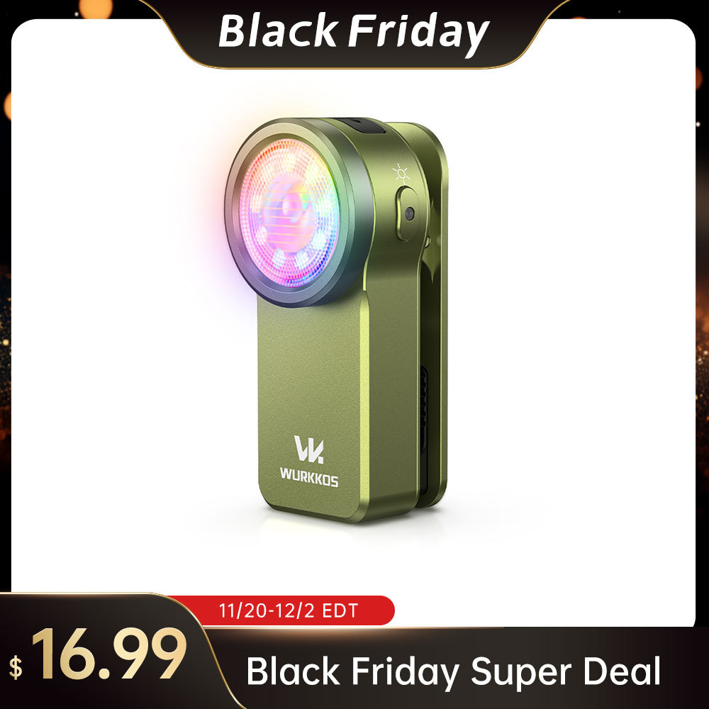 【 Gift Set 】Wurkkos HD03 Clip Light, 680LM USB C Rechargeable Pocket Flashlight, with Spotlight/Floodlight(95 CRI)/RGB Lights/Magnet Inside/Buck Driver/ IPX6 Waterproof