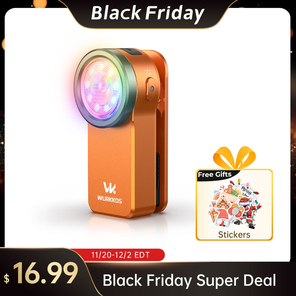 【 Gift Set 】Wurkkos HD03 Clip Light, 680LM USB C Rechargeable Pocket Flashlight, with Spotlight/Floodlight(95 CRI)/RGB Lights/Magnet Inside/Buck Driver/ IPX6 Waterproof