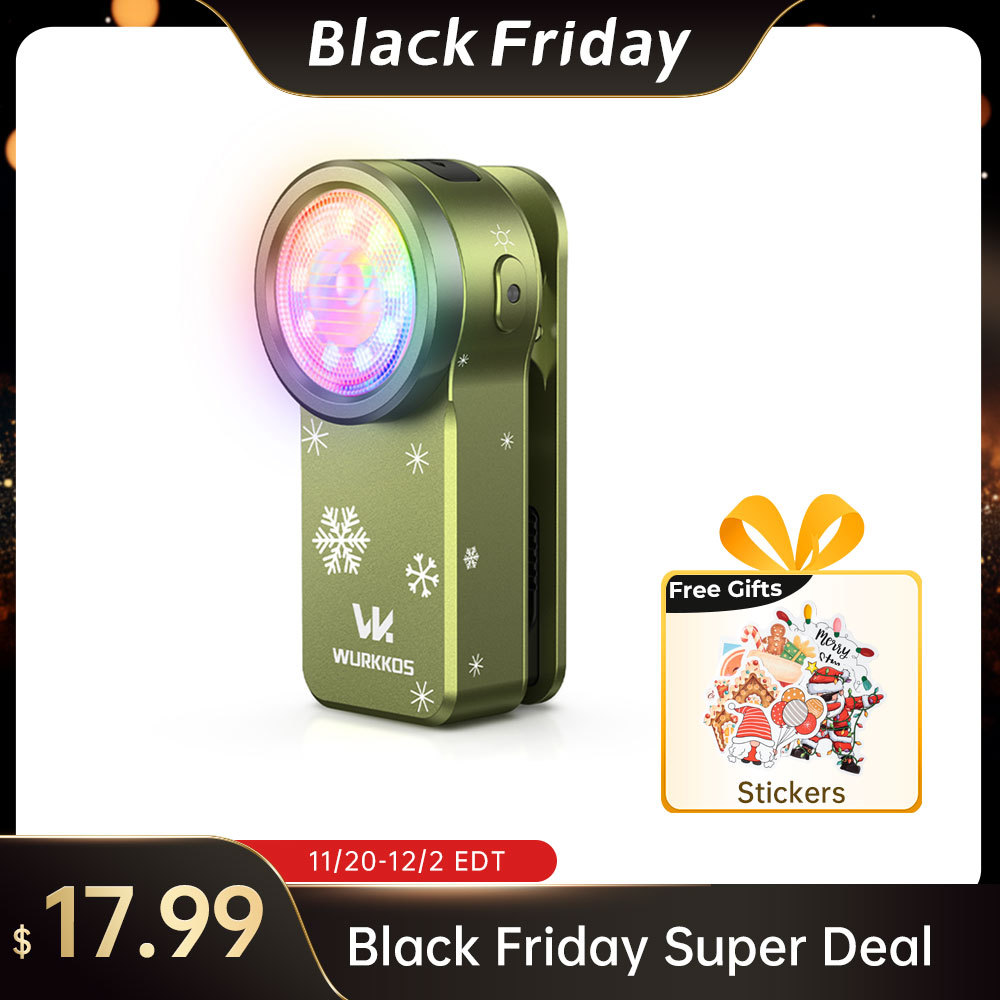 【 Gift Set 】Wurkkos HD03 Clip Light, 680LM USB C Rechargeable Pocket Flashlight, with Spotlight/Floodlight(95 CRI)/RGB Lights/Magnet Inside/Buck Driver/ IPX6 Waterproof
