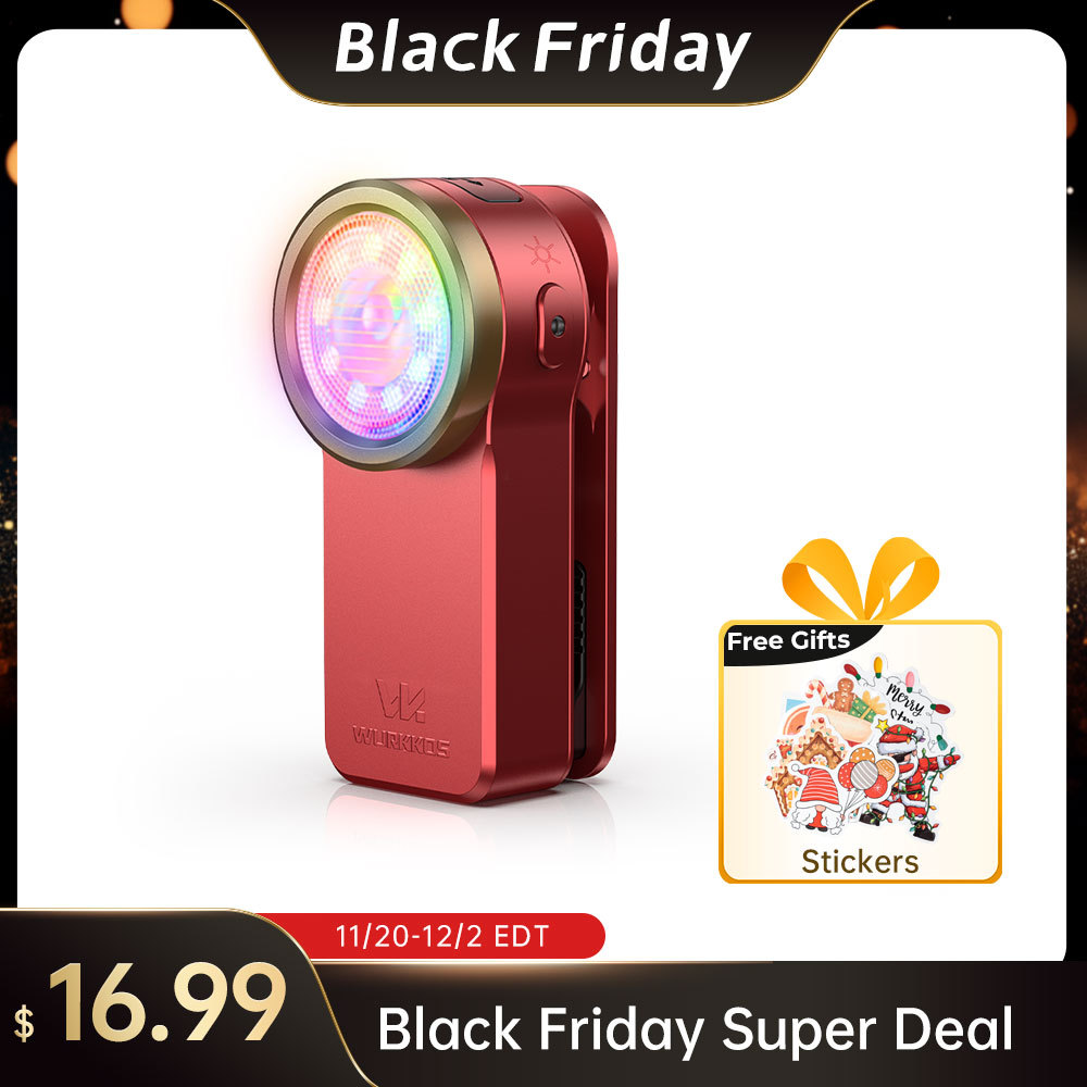 【 Gift Set 】Wurkkos HD03 Clip Light, 680LM USB C Rechargeable Pocket Flashlight, with Spotlight/Floodlight(95 CRI)/RGB Lights/Magnet Inside/Buck Driver/ IPX6 Waterproof