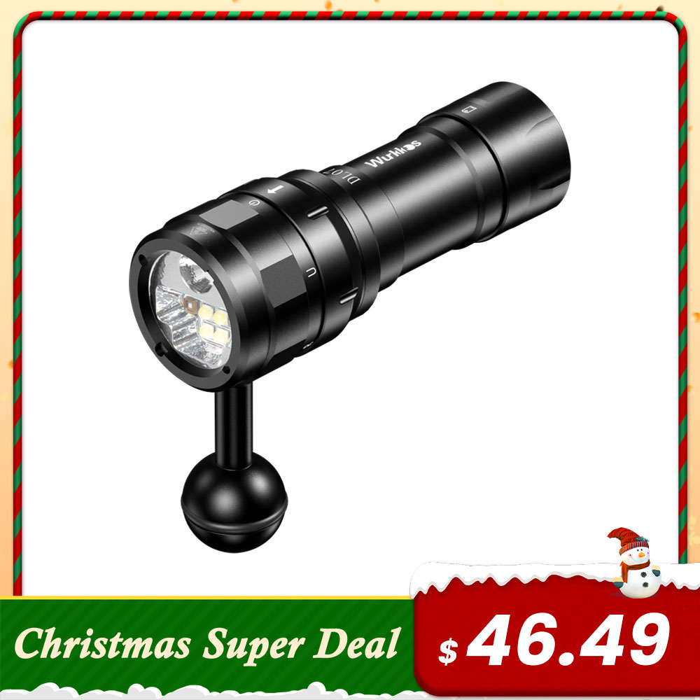 Wurkkos DL07 Amphibious Flashlight, Multicolor LED with White/Red