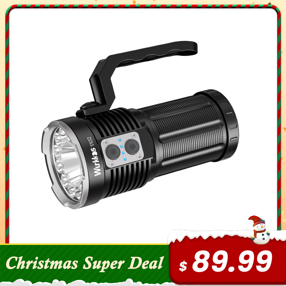 Wurkkos TS32 Flashlight – 12,000 Lumens | 584m Beam Distance | 12
