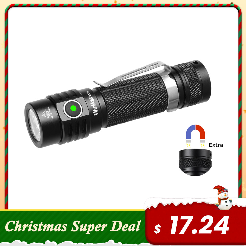 Wurkkos -TLF Golden WK03 18650 EDC Light with Nichia 519A 5000K