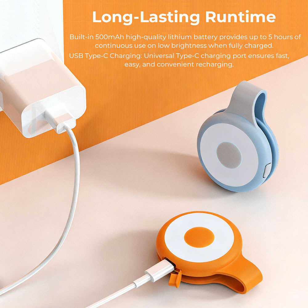 Mini Clip Flashlight with Magnetic Base -Compact Pocket EDC Light