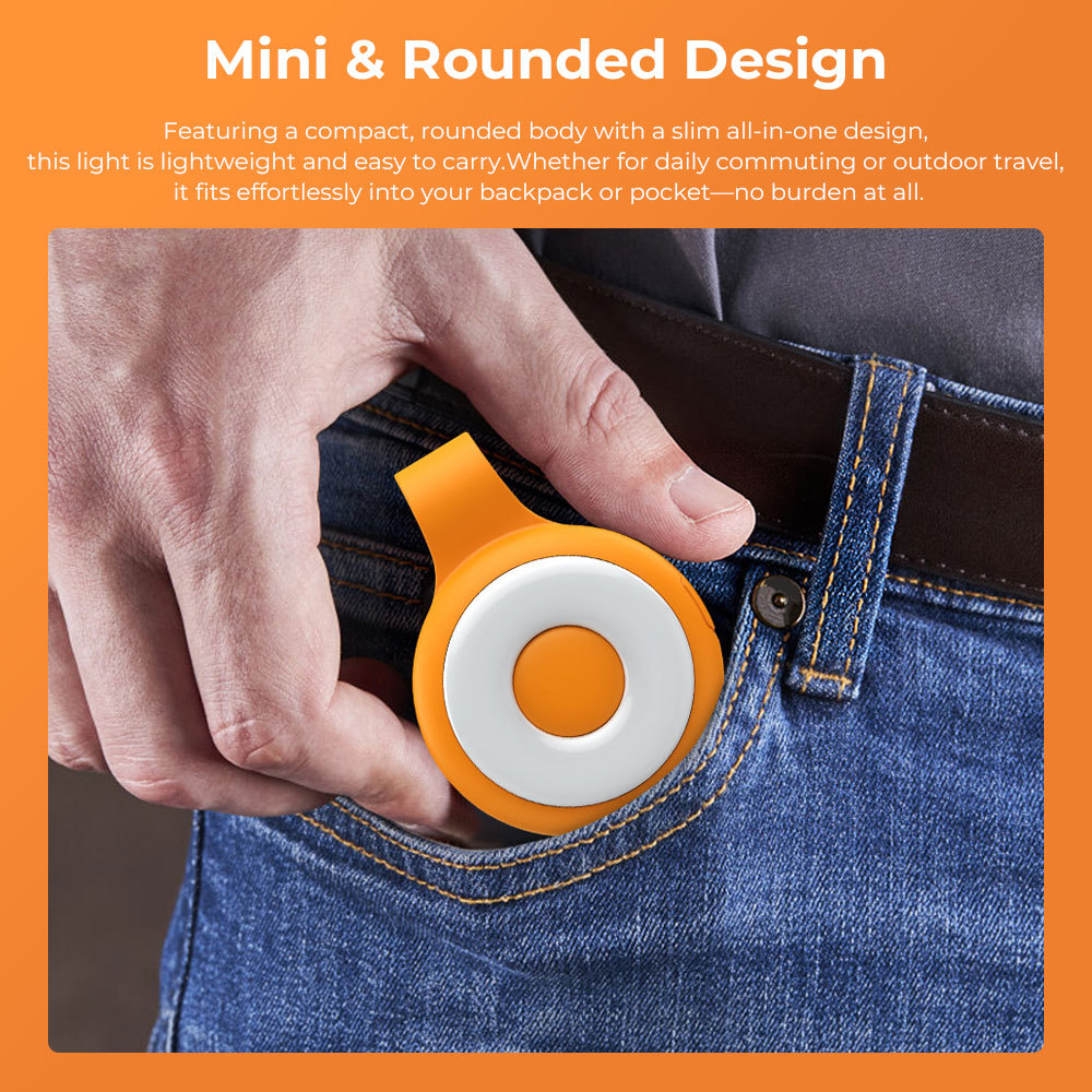 Mini Clip Flashlight with Magnetic Base -Compact Pocket EDC Light