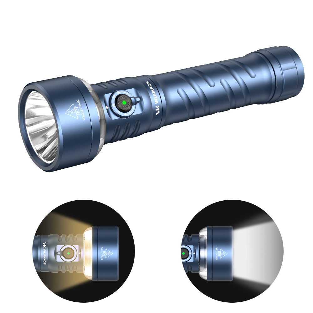 Wurkkos TS27 | 3200LM Super Bright Flashlight, 845m Throw, RGB Lighting, 3000–6000K Adjustable Color Temperature, 300-Hour Long Runtime, Reverse Charging Power Bank
