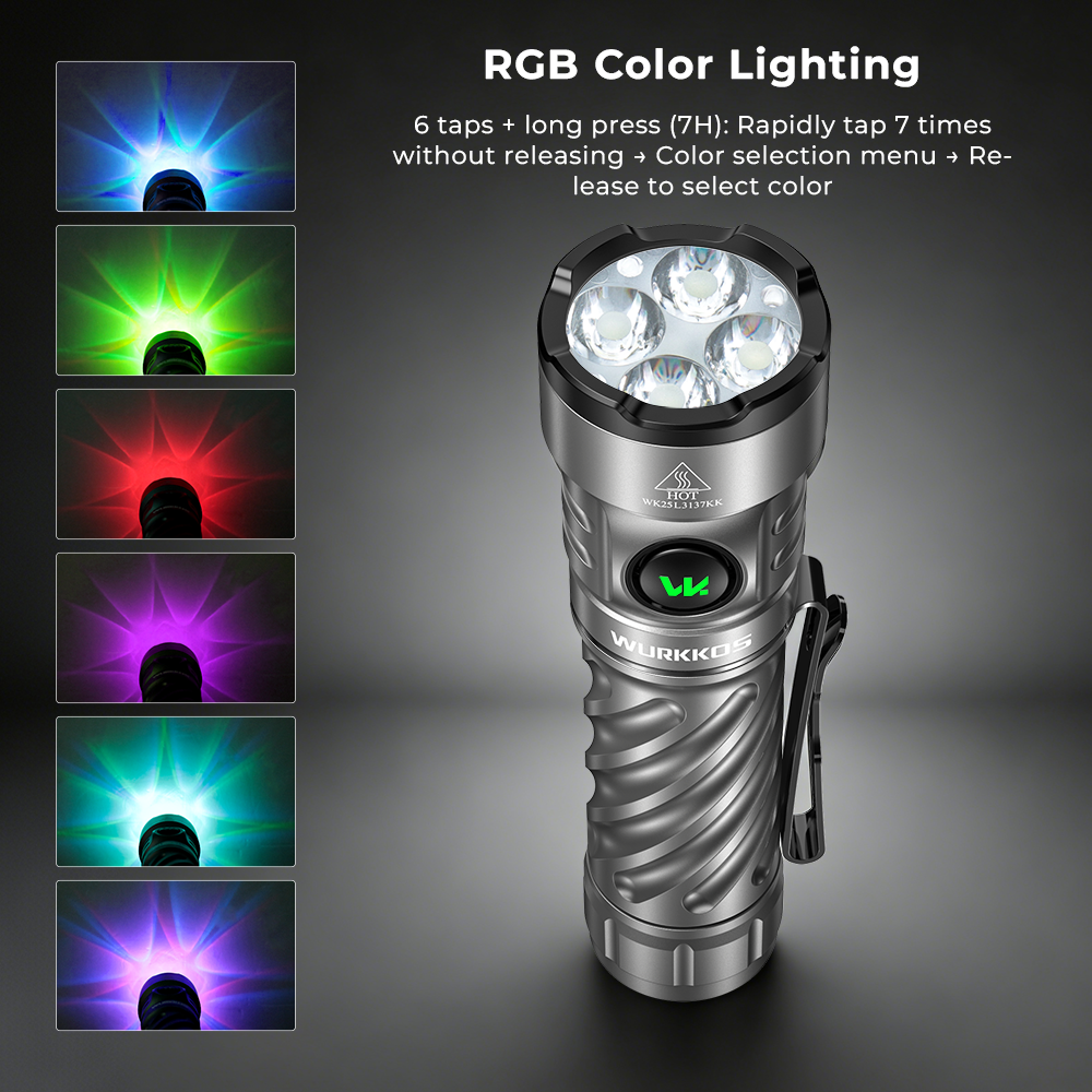 【New Release】Wurkkos TS26 Anduril EDC Flashlight, 3470 Lumens 197M, Boost driver, Reverse Charging＆IPX8, Magnetic tailcap