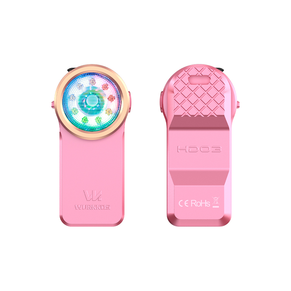 Wurkkos HD03 Clip Light, 680LM USB C Rechargeable Pocket Flashlight, with Spotlight/Floodlight(95 CRI)/RGB Lights/Magnet Inside/Buck Driver/ IPX6 Waterproof