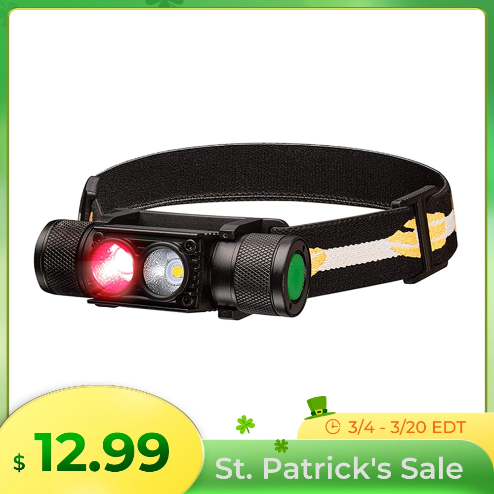Lampe Frontale Rechargeable H25LR LED - 90 High CRI - 10W - Étanche - Pour Camping, Randonnée