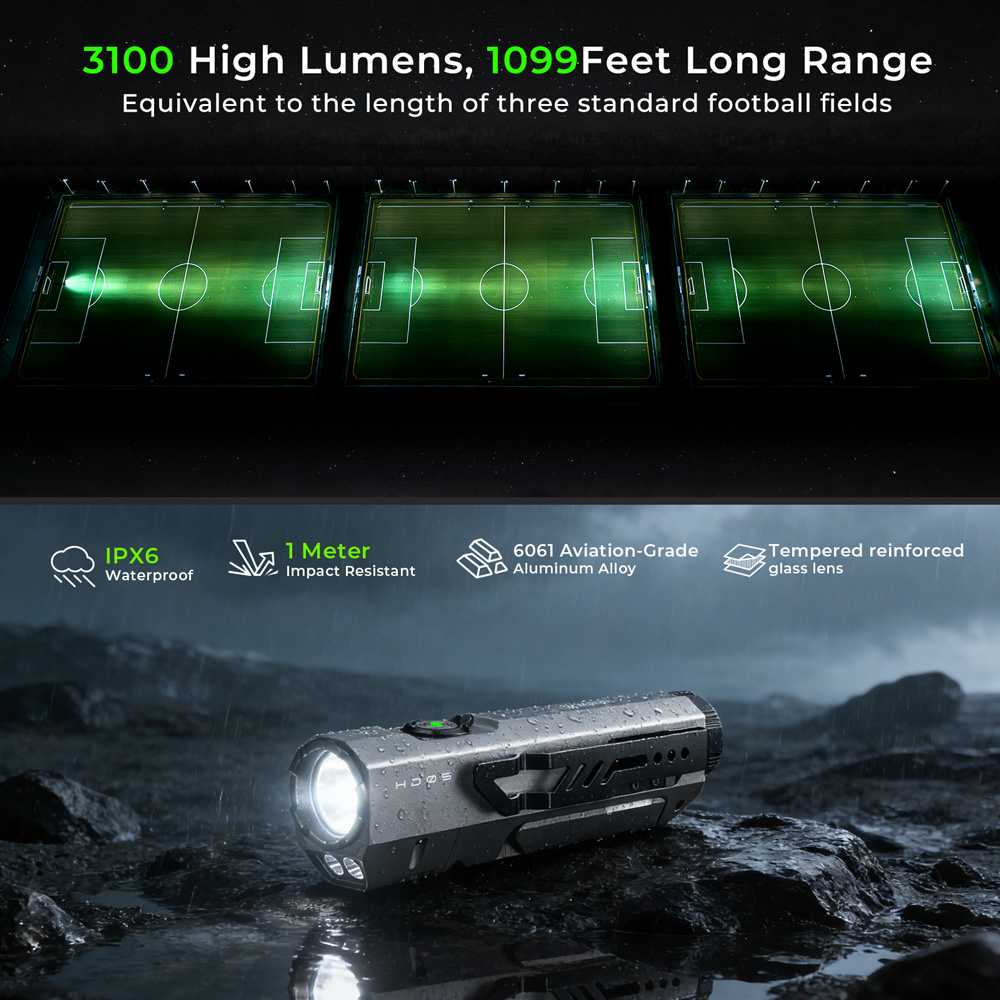 Wurkkos HD05 Foldable 4-in-1 EDC Flashlight, 3100 Lumens, 335m