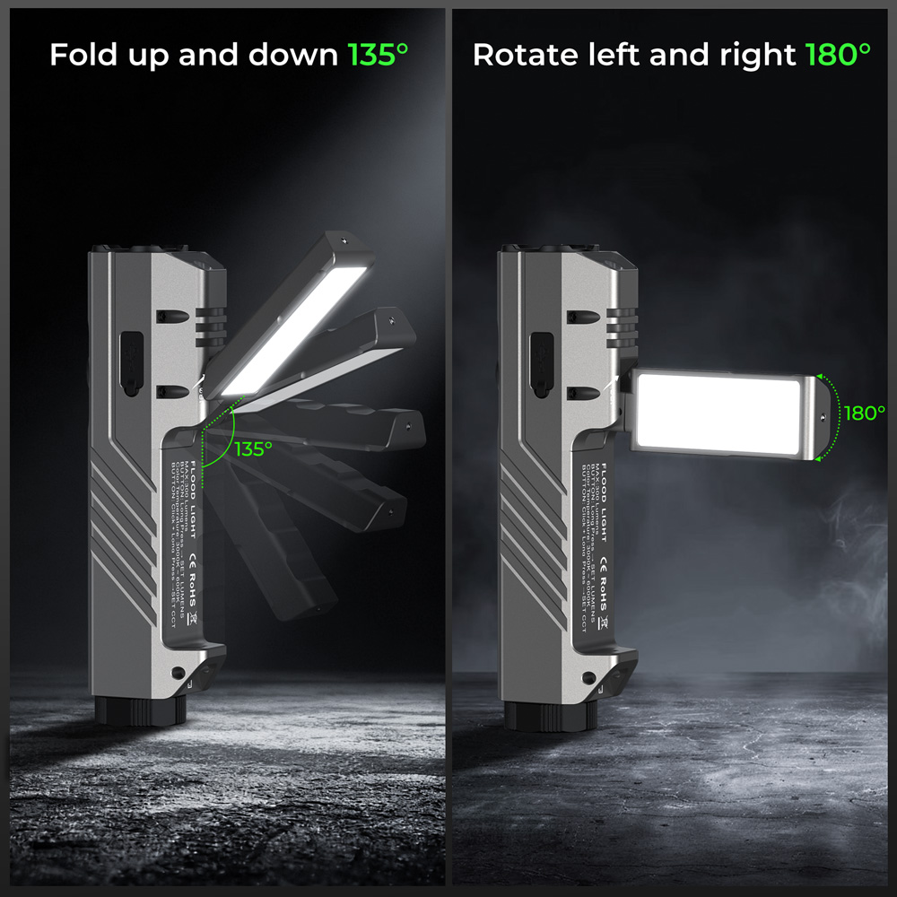 Wurkkos HD05 Foldable 4-in-1 EDC Flashlight, 3100 Lumens, 335m