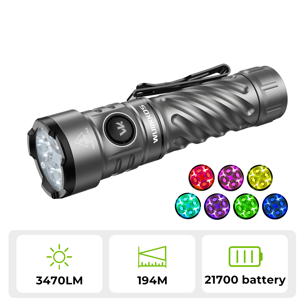 【New Release】Wurkkos TS26 Anduril EDC Flashlight, 3470 Lumens 197M, Boost driver, Reverse Charging＆IPX8, Magnetic tailcap