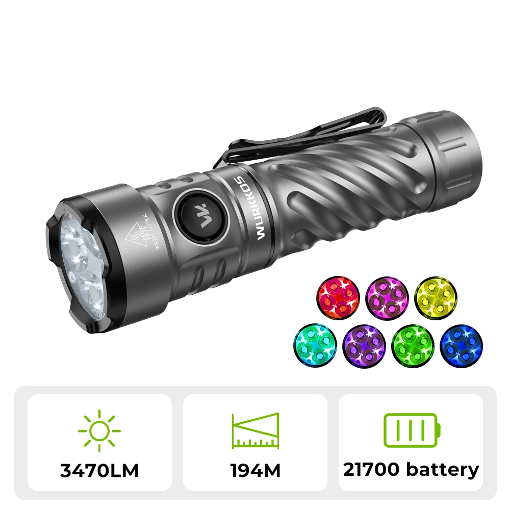 Wurkkos TS26 Anduril EDC Flashlight – 3400 Lumens, Boost Driver