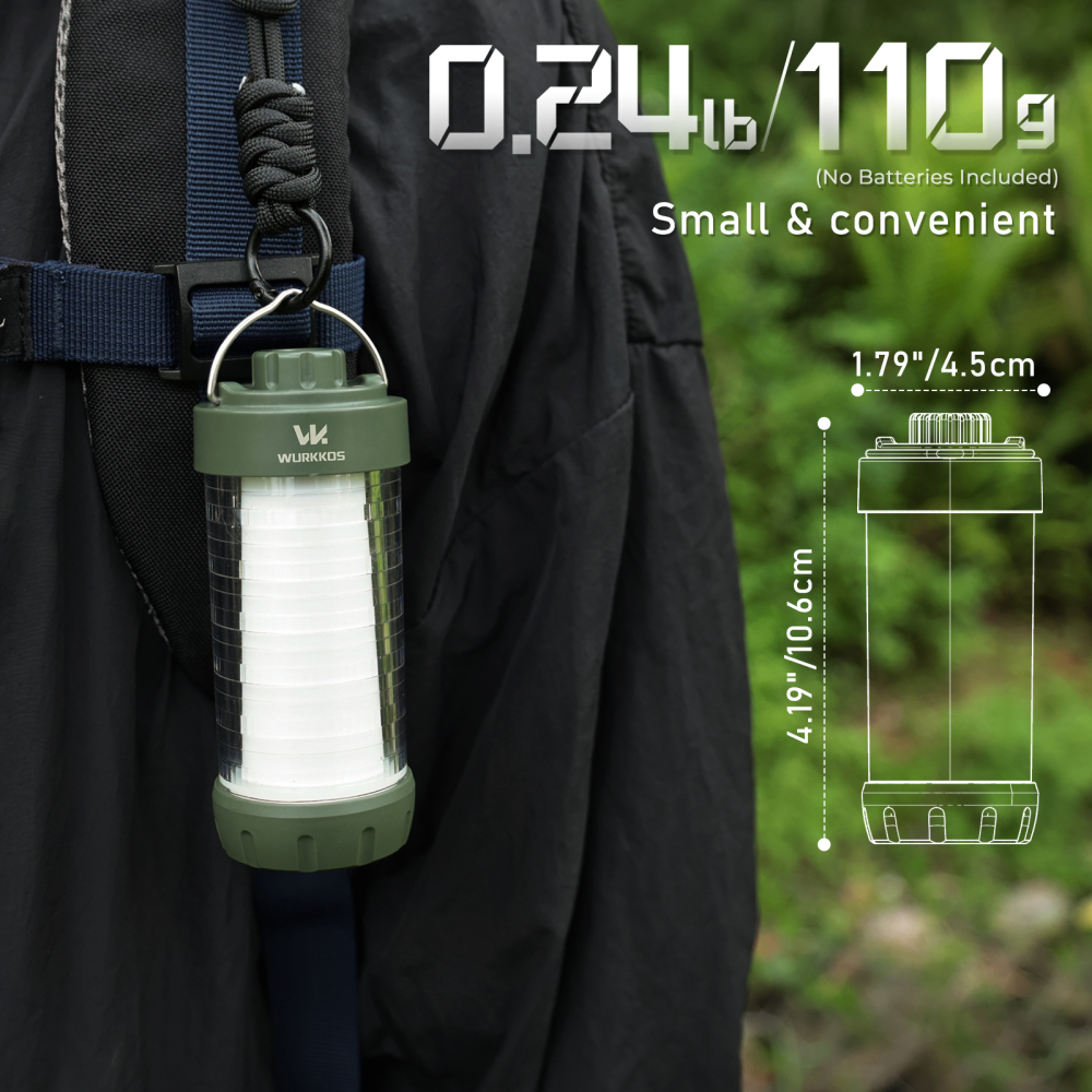 Wurkkos CL01 Camping Light with Adjustable Color Temperature/Power Bank/RGB Police Modes/Magnet Tail/21700 Battery Replaceable