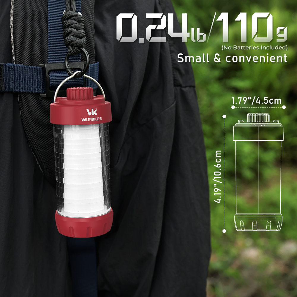 Wurkkos CL01 Camping Light with Adjustable Color Temperature/Power Bank/RGB Police Modes/Magnet Tail/21700 Battery Replaceable