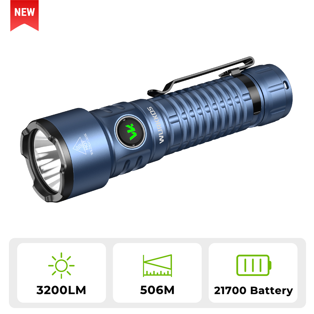 tocco Wurkkos TS28 EDC Flashlight | 3200 Lumens Ultra Long-Range Torch