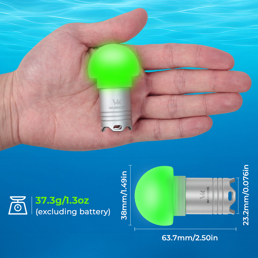 【New Release】Wurkkos DL04 RGB Signal Light – 9 RGB Modes, IPX8 Waterproof, Detachable Battery, Jellyfish Design for Camping, Diving & Emergency Visibility