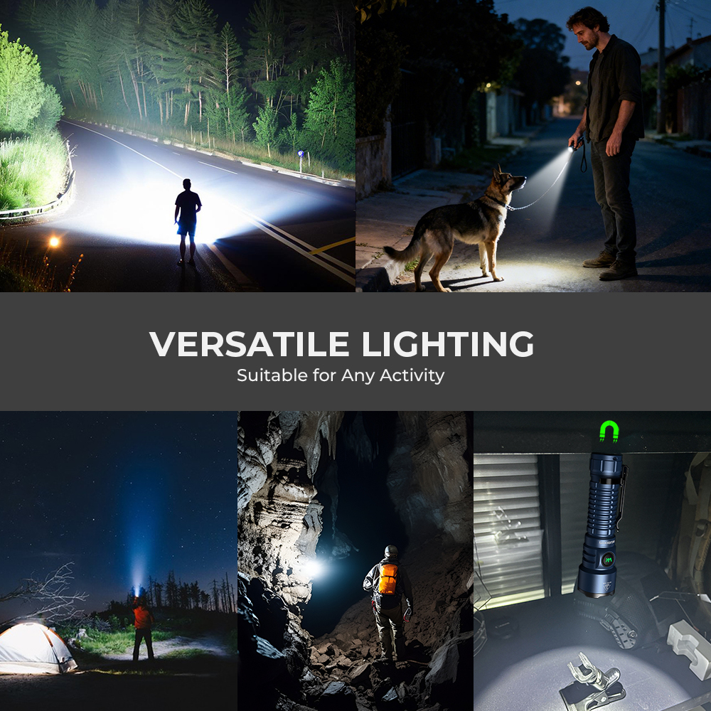 Wurkkos TS28 3200 Lumens EDC Flashlight, Ultra Long Range 506m, Stainless Steel Bezel, Magnetic Tail, IPX8,21700 Battery Included