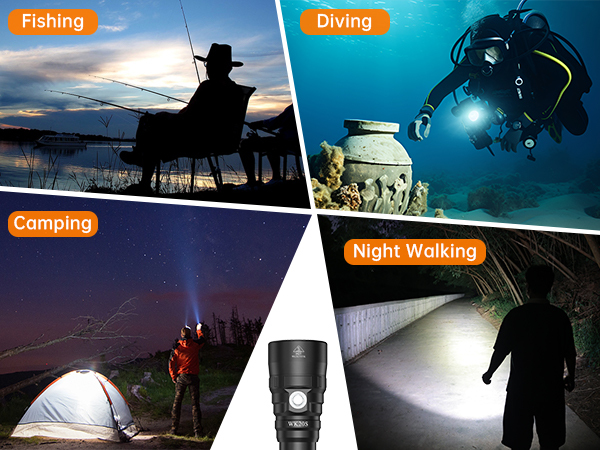 Wurkkos WK20S 2000lm Scuba Diving Flashlight, Amphibious Flashlight, SST40 18650