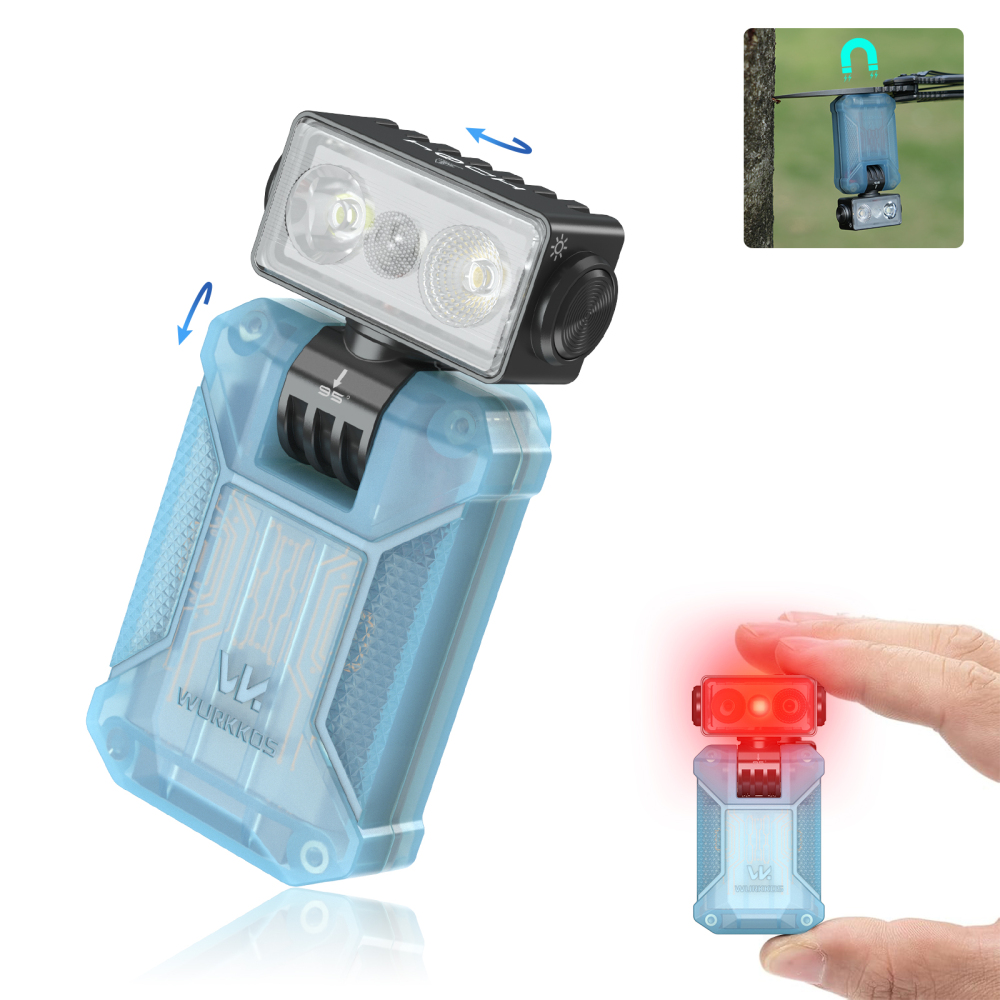 Wurkkos HD04 Robotic Clip Light – 750 Lumens, 120M Beam Range, 95° Vertical Swing, 180° Horizontal Rotation, Spotlight/Floodlight/RGB