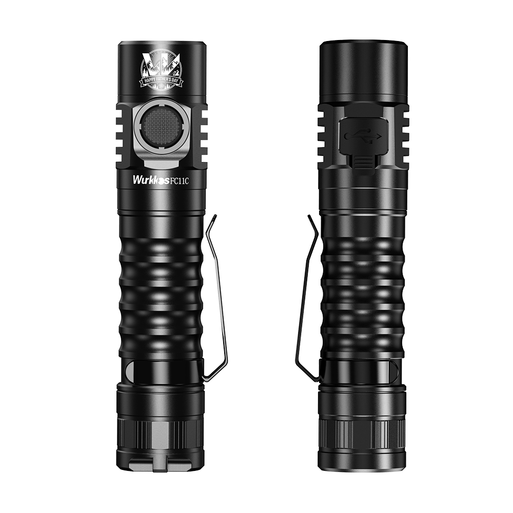 Wurkkos FC11C Nichia 519A Powerful 18650 Flashlight, USB C Rechargeable,Buck Circuit 1200Lumens with Magnetic Tail